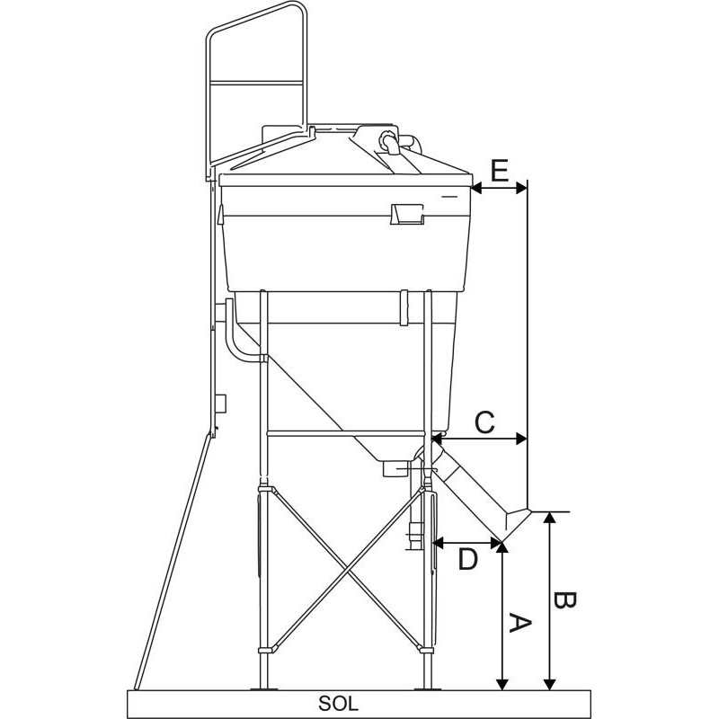 5,70 m³ Futtersilo mit großem Fassungsvermögen : p1134515