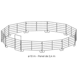 Ø 10 m feuerverzinkter Longierzirkel (2,40 m Panels) : p1213621