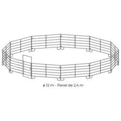 Ø 12 m feuerverzinkter Longierzirkel (2,40 m Panels) : p1213622