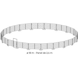 Ø 18 m feuerverzinkter Longierzirkel (2,40 m Panels) : p1213624