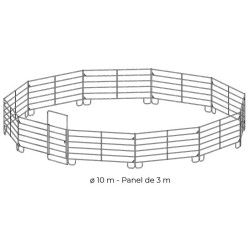Ø 10 m feuerverzinkter Longierzirkel (3 m Panels) : p1213627