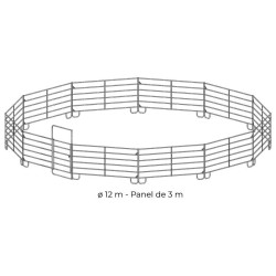 Ø 12 m feuerverzinkter Longierzirkel (3 m Panels) : p1213628