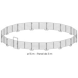 Ø 15 m feuerverzinkter Longierzirkel (3 m Panels) : p1213629