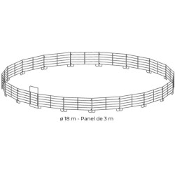 Ø 18 m feuerverzinkter Longierzirkel (3 m Panels) : p1213630
