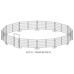 Ø 12 m feuerverzinkter Longierzirkel (3,60 m Panels) : p1213634