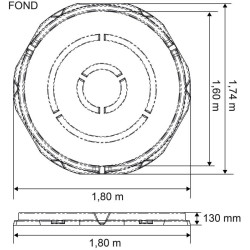 RPE Medium Futterraufe aus Kunststoff mit Boden : p1213737