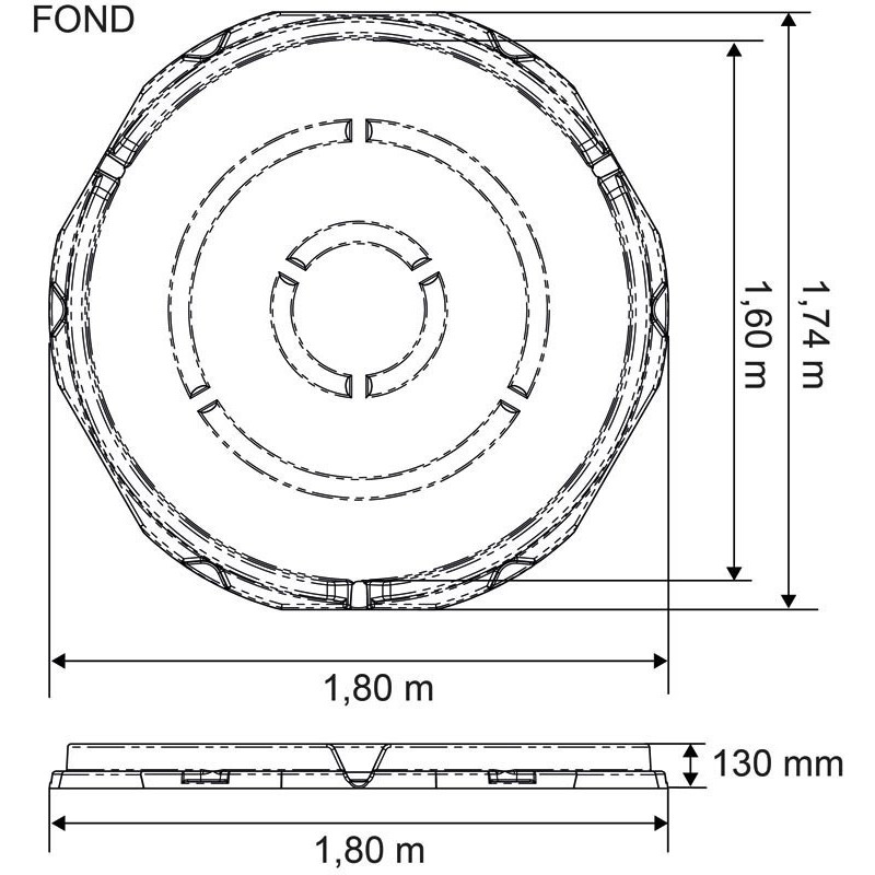 RPE Medium Futterraufe aus Kunststoff mit Boden : p1213737