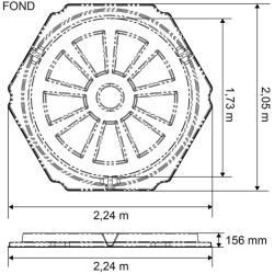 RPE GM Futterraufe aus Kunststoff mit Boden : p1213747