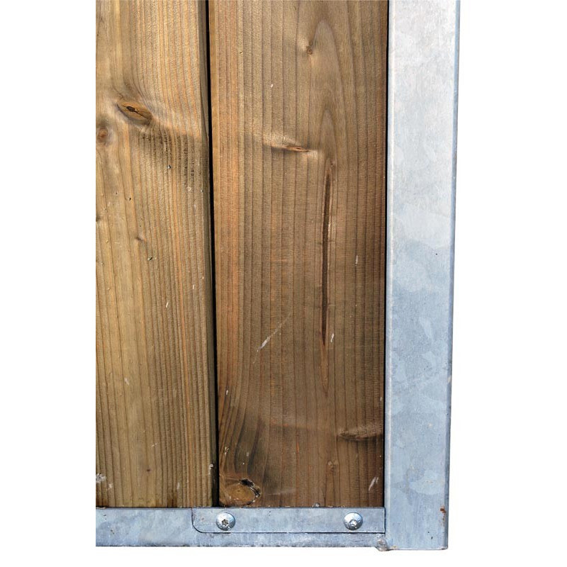 Boxenfassade mit Gitter/Holz L. 2,5 m (ohne Tür) : p1240101