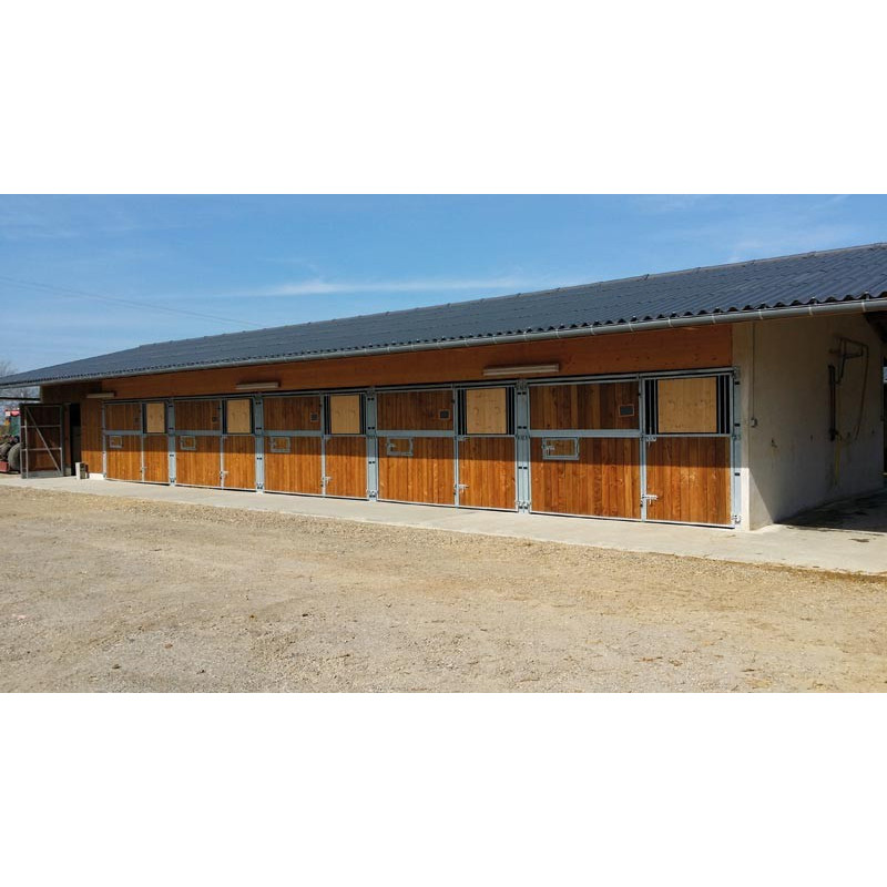 3 m öffnende Vollholzfassade mit Schwanenhalsgitter-Flügeltür : p1240501