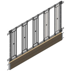 Heufütterungsabtrennung für SP Hütte mit Pultdach Erweiterung - Innentiefe 3 m : p1241521