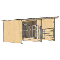 Heufütterungsabtrennung für SP Hütte mit Pultdach Erweiterung - Innentiefe 3 m : p1241521