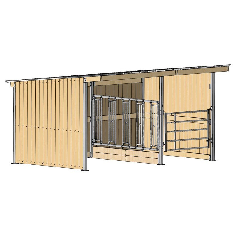 Heufütterungsabtrennung für SP Hütte mit Pultdach Erweiterung - Innentiefe 3 m : p1241521