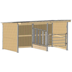 Heufütterungsabtrennung für SP Hütte mit Pultdach Erweiterung - Innentiefe 3 m : p1241521