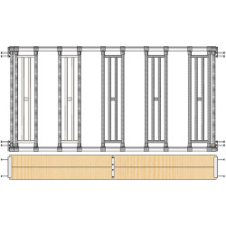 Heufütterungsabtrennung für SP Hütte mit Pultdach Erweiterung - Innentiefe 3 m : p1241521