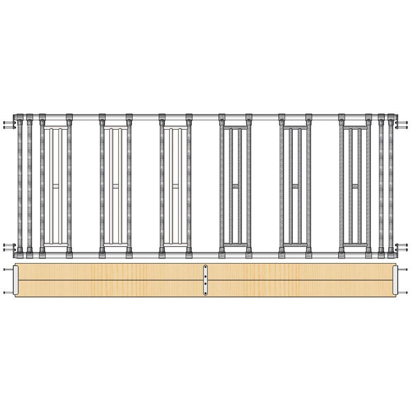 Heufütterungsabtrennung für SP Hütte mit Pultdach Erweiterung - Innentiefe 4 m : p1241523