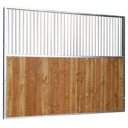 3 m feste Boxentrennwand mit Gitter und Holzunterteil : p1250104