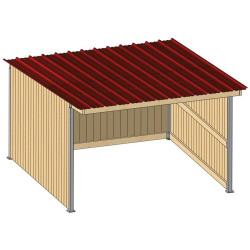 SP 4 x 3 m Weidehütte mit Pultdach  : p1260146
