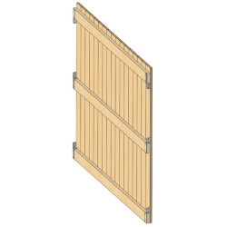 Holzabtrennung für SP Hütten mit Pultdach Set – Innentiefe 3 m : p1260185