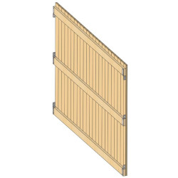 Holzabtrennung für SP Hütten mit Pultdach Set – Innentiefe 4 m : p1260190