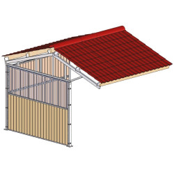 Erweiterung für 3 x 3 m Weidehütte mit Satteldach  : p1260522
