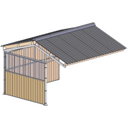 Erweiterung für 4 x 3 m  Weidehütte mit Satteldach  : p1260572