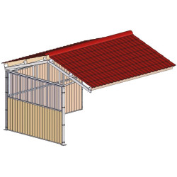 Erweiterung für 4 x 3 m  Weidehütte mit Satteldach  : p1260572